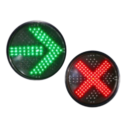 Lámpara De Semáforo LS-200 / Flecha Cruz 200 mm