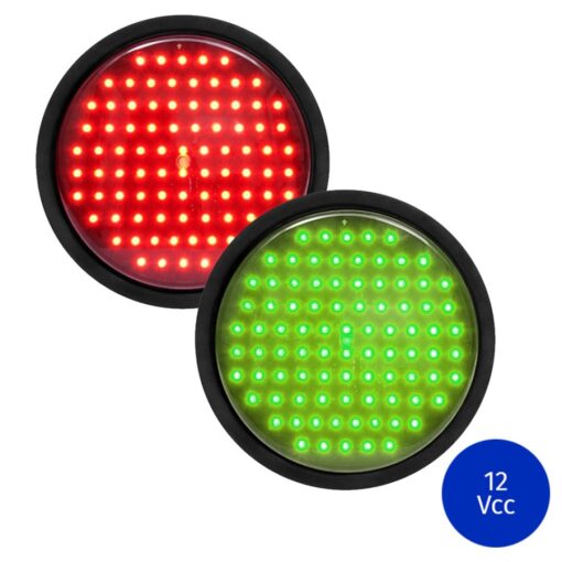 Lámpara De Semáforo Bicolor 200 Leds 200 mm