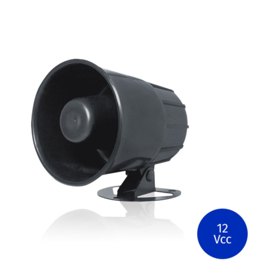 Sirena Plástica EST-86T 12  V.C.C.  | NEGRO