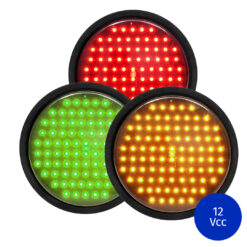 Lámpara De Semáforo Tricolor 200 Leds 200 mm